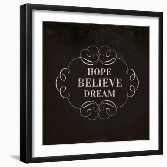 Hope Believe Dream-Lula Bijoux-Framed Art Print