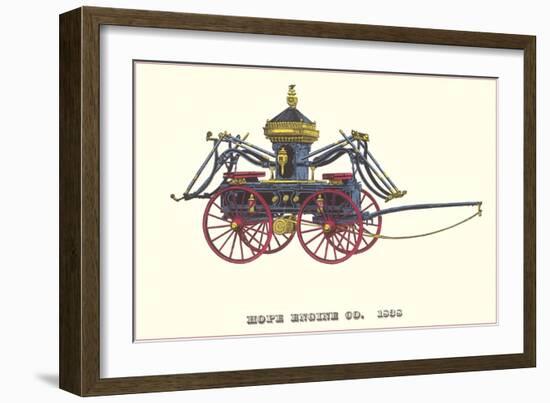 Hope Engine Vintage Fire Wagon-null-Framed Art Print