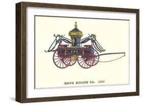 Hope Engine Vintage Fire Wagon-null-Framed Art Print