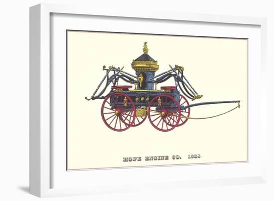 Hope Engine Vintage Fire Wagon-null-Framed Art Print