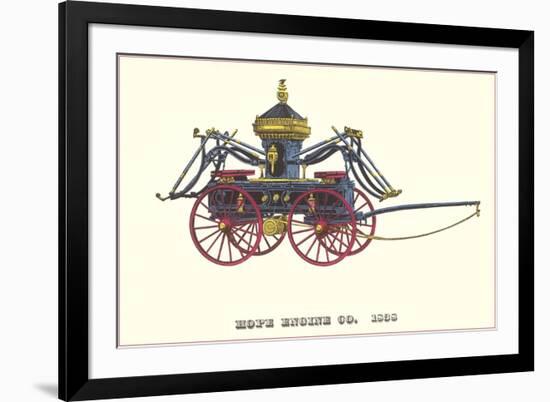 Hope Engine Vintage Fire Wagon-null-Framed Art Print