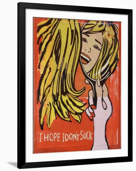 Hope I Dont Suck-Jennie Cooley-Framed Giclee Print