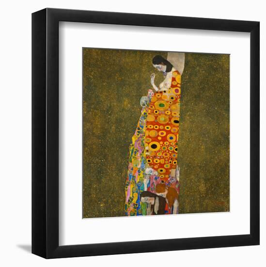 Hope II-Gustav Klimt-Framed Art Print