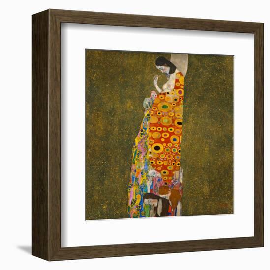 Hope II-Gustav Klimt-Framed Art Print