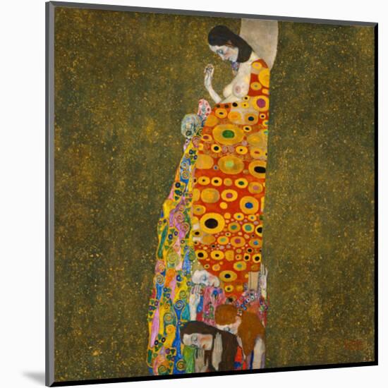 Hope II-Gustav Klimt-Mounted Art Print