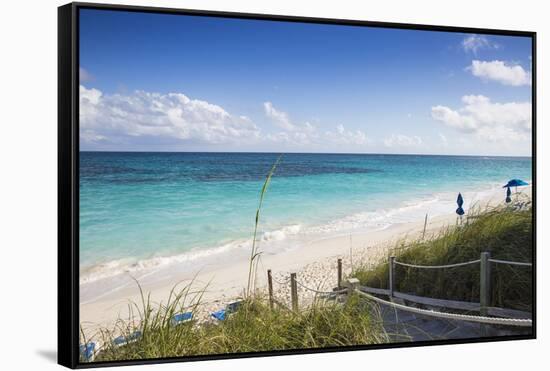 Hope Town Beach, Hope Town, Elbow Cay, Abaco Islands, Bahamas, West Indies, Central America-Jane Sweeney-Framed Stretched Canvas