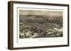 Hopedale, Massachusetts - Panoramic Map-Lantern Press-Framed Art Print