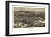 Hopedale, Massachusetts - Panoramic Map-Lantern Press-Framed Art Print