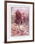 Hopeful Helps Christian to Cross the River-John Byam Liston Shaw-Framed Giclee Print