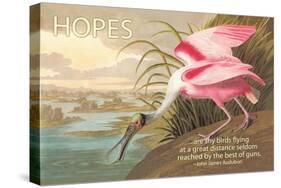 Hopes Are Shy Birds-John James Audubon-Stretched Canvas