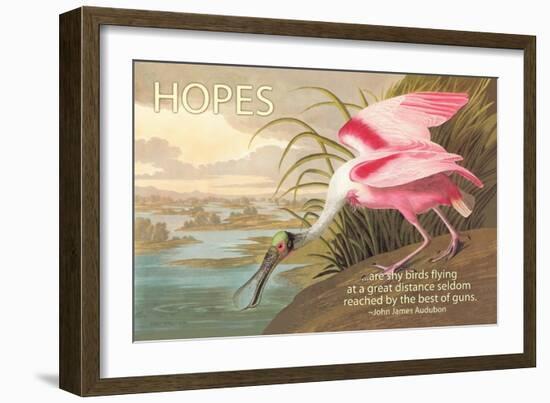 Hopes Are Shy Birds-John James Audubon-Framed Art Print