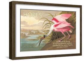 Hopes Are Shy Birds-John James Audubon-Framed Art Print