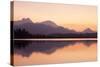 Hopfensee Lake at Sunset, Near Fussen, Allgau, Allgau Alps, Bavaria, Germany, Europe-Markus Lange-Stretched Canvas