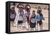 Hopi Corn Dancers Performing at the Intertribal Indian Ceremonials in Gallup, New Mexico.-null-Framed Stretched Canvas