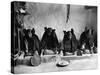 Hopi Grinding Grain, C1906-Edward S^ Curtis-Stretched Canvas