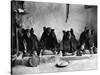 Hopi Grinding Grain, C1906-Edward S^ Curtis-Stretched Canvas