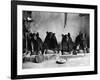 Hopi Grinding Grain, C1906-Edward S^ Curtis-Framed Photographic Print