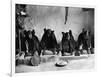 Hopi Grinding Grain, C1906-Edward S^ Curtis-Framed Photographic Print