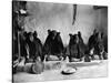 Hopi Grinding Grain, C1906-Edward S^ Curtis-Stretched Canvas