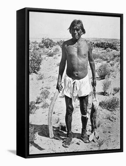 Hopi Hunter (B/W Photo)-American Photographer-Framed Stretched Canvas