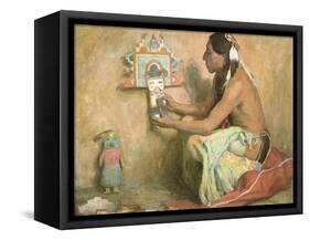 Hopi Kachina, 1929-Eanger Irving Couse-Framed Stretched Canvas