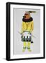 Hopi Kachinas, Man with Helmet with Markings-null-Framed Giclee Print