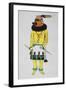 Hopi Kachinas, Man with Helmet with Markings-null-Framed Giclee Print