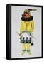 Hopi Kachinas, Man with Helmet with Markings-null-Framed Stretched Canvas