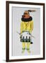 Hopi Kachinas, Man with Helmet with Markings-null-Framed Giclee Print
