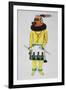 Hopi Kachinas, Man with Helmet with Markings-null-Framed Giclee Print