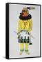 Hopi Kachinas, Man with Helmet with Markings-null-Framed Stretched Canvas