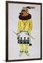 Hopi Kachinas, Man with Helmet with Markings-null-Framed Giclee Print