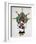 Hopi Kachinas: Small Figure, Kneeling, Wearing Large Headdress-null-Framed Giclee Print