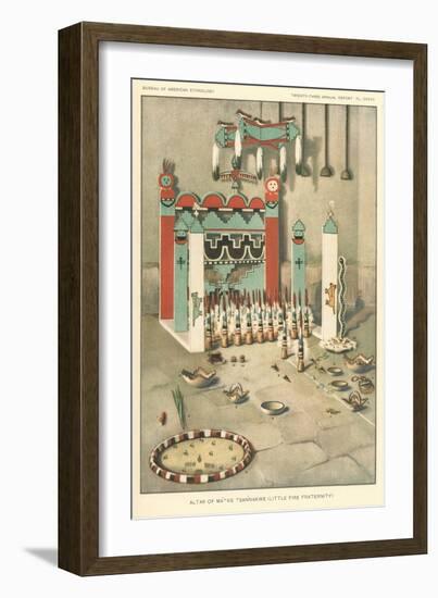 Hopi Little Fire Clan Altar-null-Framed Art Print