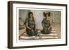 Hopi Mother and Daughter-null-Framed Art Print