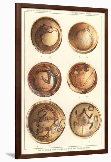 Hopi Polychrome Bowls from Sikyatki-null-Framed Art Print