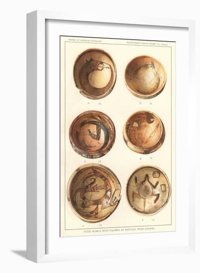 Hopi Polychrome Bowls from Sikyatki-null-Framed Art Print