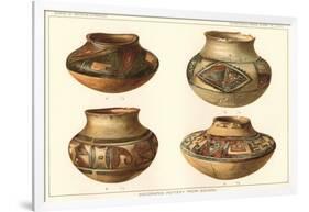 Hopi Polychrome Pots from Sikyatki-null-Framed Art Print