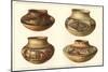 Hopi Polychrome Pots from Sikyatki-null-Mounted Art Print