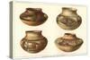Hopi Polychrome Pots from Sikyatki-null-Stretched Canvas