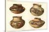Hopi Polychrome Pots from Sikyatki-null-Stretched Canvas