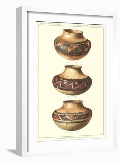 Hopi Polychrome Pots from Sikyatki-null-Framed Art Print