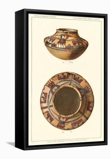 Hopi Pot with Birds from Sikyatki-null-Framed Stretched Canvas
