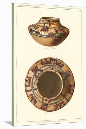 Hopi Pot with Birds from Sikyatki-null-Stretched Canvas