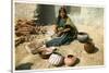 Hopi Woman Making Pottery-null-Stretched Canvas