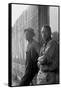 Hoping for Work-Dorothea Lange-Framed Stretched Canvas