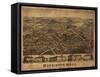 Hopkinton, Massachusetts - Panoramic Map-Lantern Press-Framed Stretched Canvas
