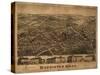 Hopkinton, Massachusetts - Panoramic Map-Lantern Press-Stretched Canvas