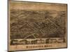 Hopkinton, Massachusetts - Panoramic Map-Lantern Press-Mounted Art Print