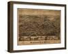 Hopkinton, Massachusetts - Panoramic Map-Lantern Press-Framed Art Print